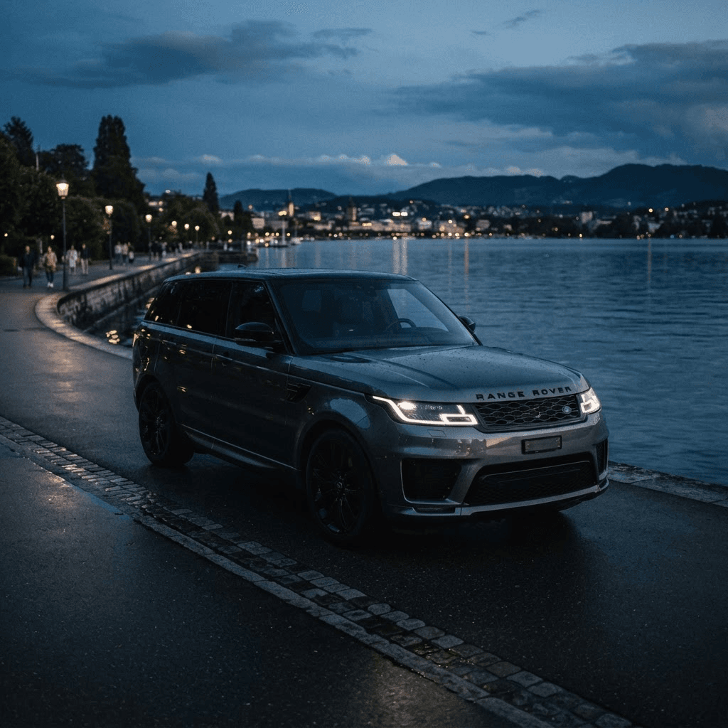 Range Rover Sport in eleganter Umgebung am Zürichsee